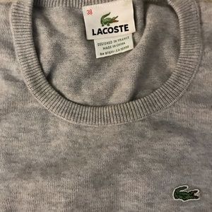 Lacoste grey sweater Sz 38